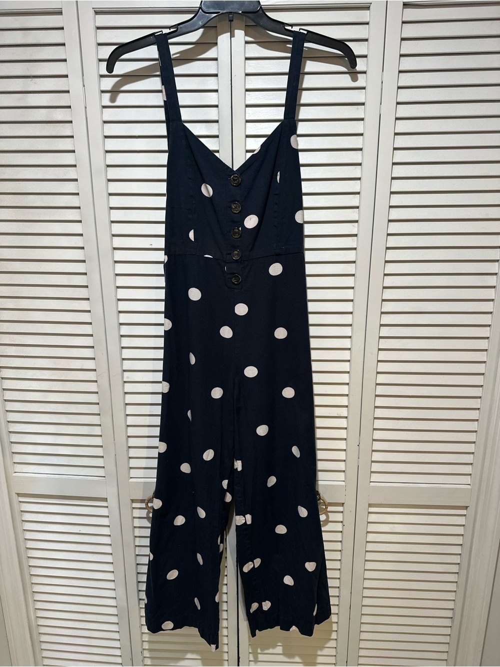 Black & White Polka Dot Wide-Leg Jumpsuit - Picture 10 of 10